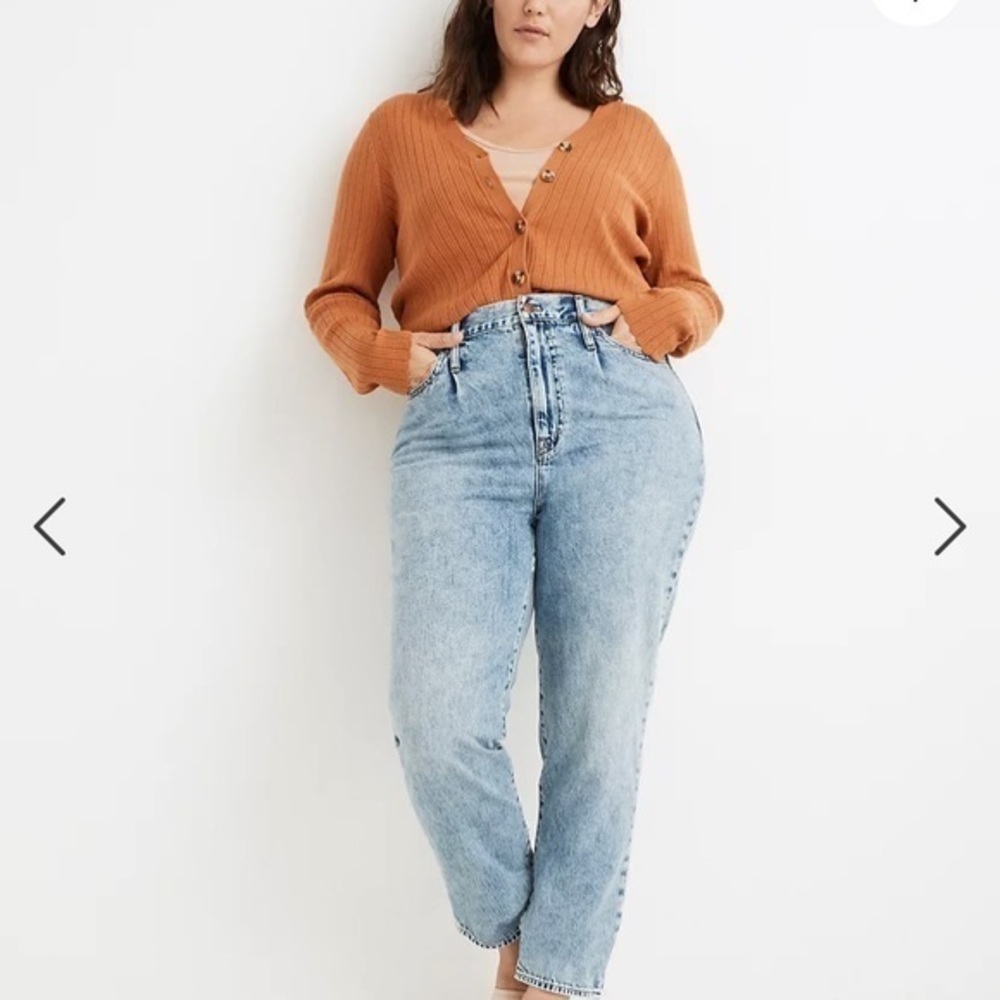 NWT Madewell Jeans The Pleated MomJean in Phair